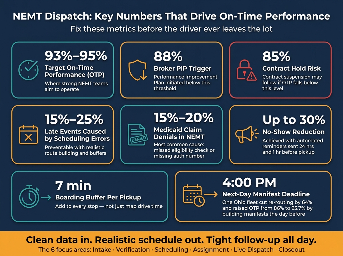 NEMT Dispatch KPIs & Delay Reduction Stats