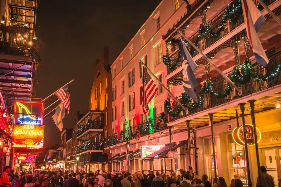 Christmas in downtown New Orleans, LA 