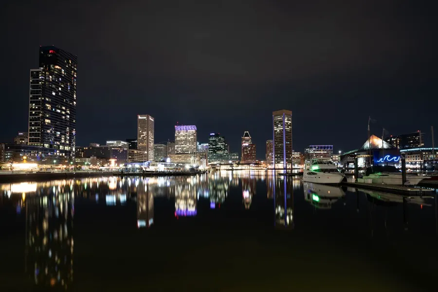 Baltimore Night during Christmas