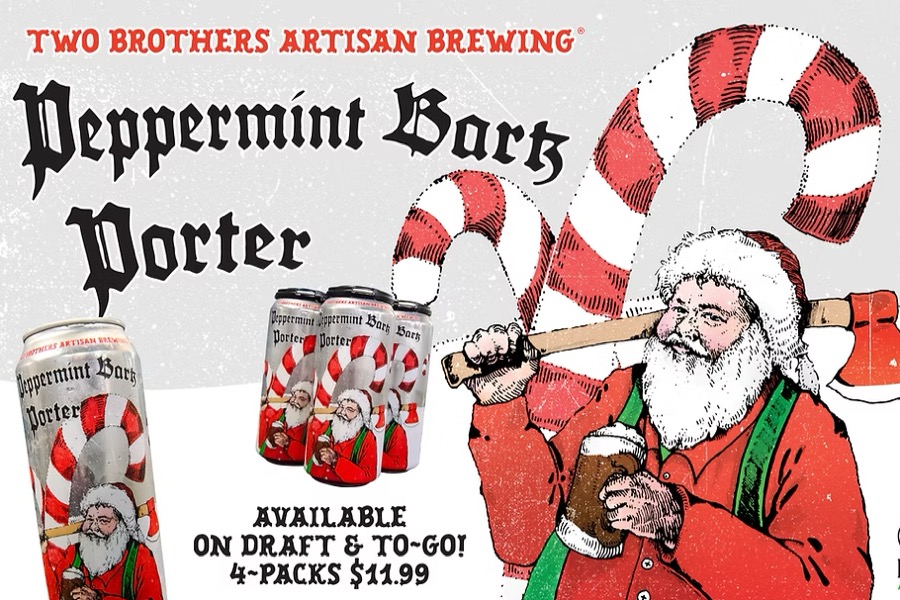 Two Brothers Peppermint Bark Porter: A Warrenville, IL Christmas Classic 