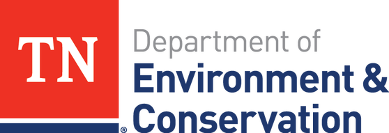 Logo of Tennessee Department of Environment & Conservation with TN in white letters on a red square and department name in gray and blue text.