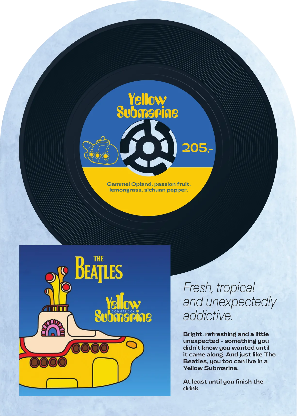 Yellow Submarine – The Beatles: Kombos cocktailmeny, side 7