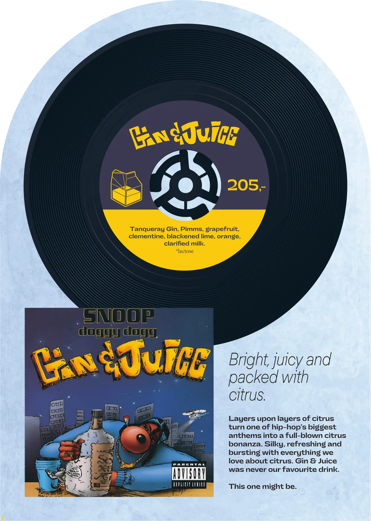 Gin & Juice – Snoop Dogg: Kombos cocktailmeny, side 3