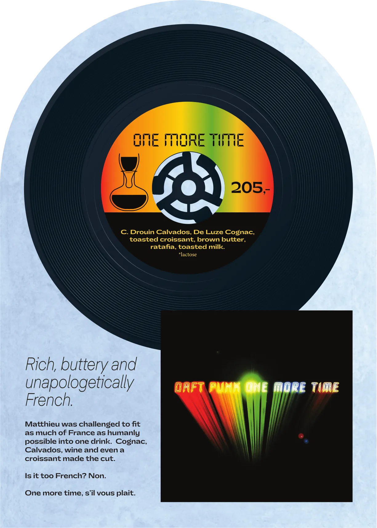 One More Time – Daft Punk: Kombos cocktailmeny, side 10