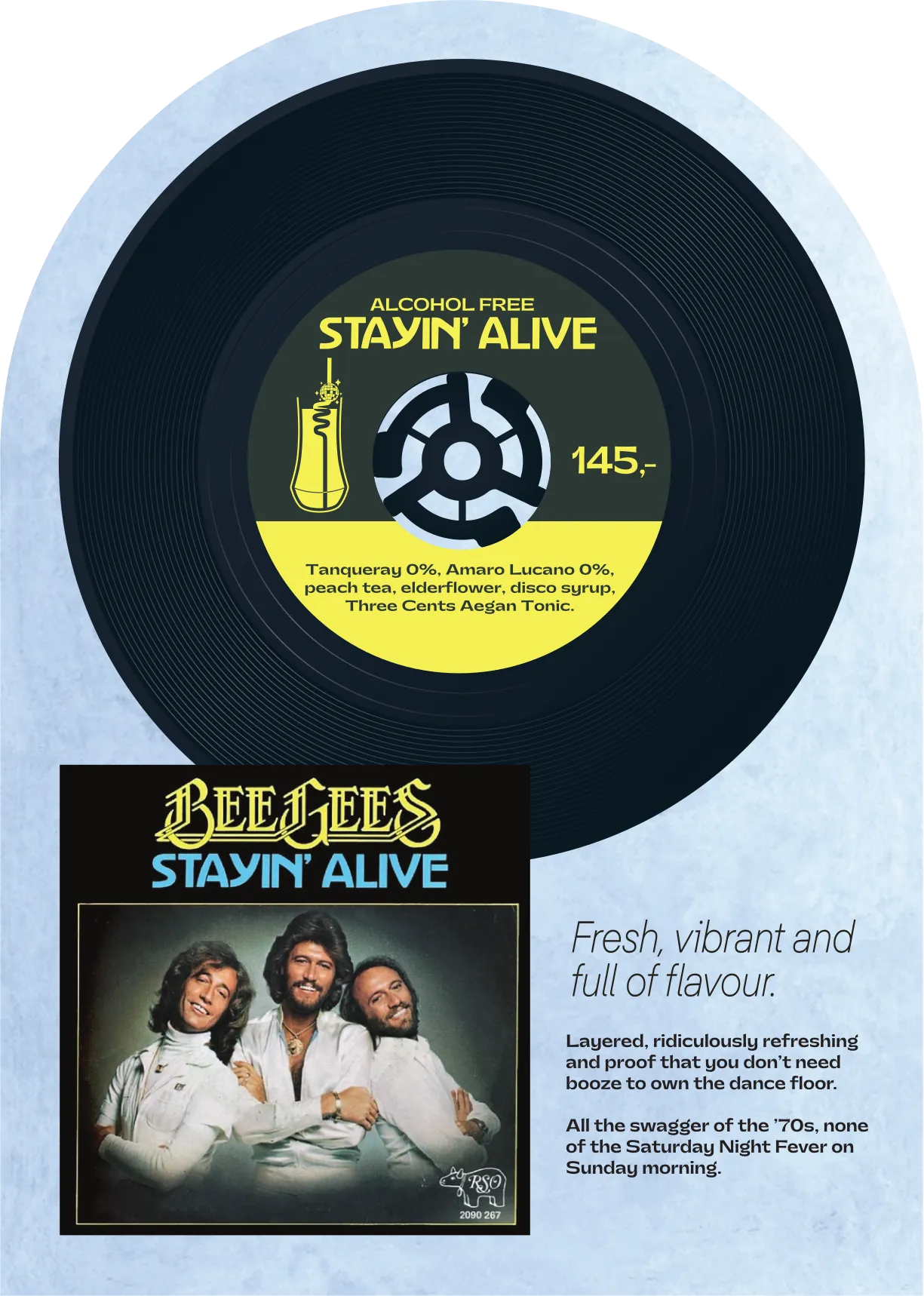 Stayin’ Alive – The Bee Gees: Kombos cocktailmeny, side 13