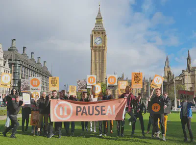 A PauseAI protest