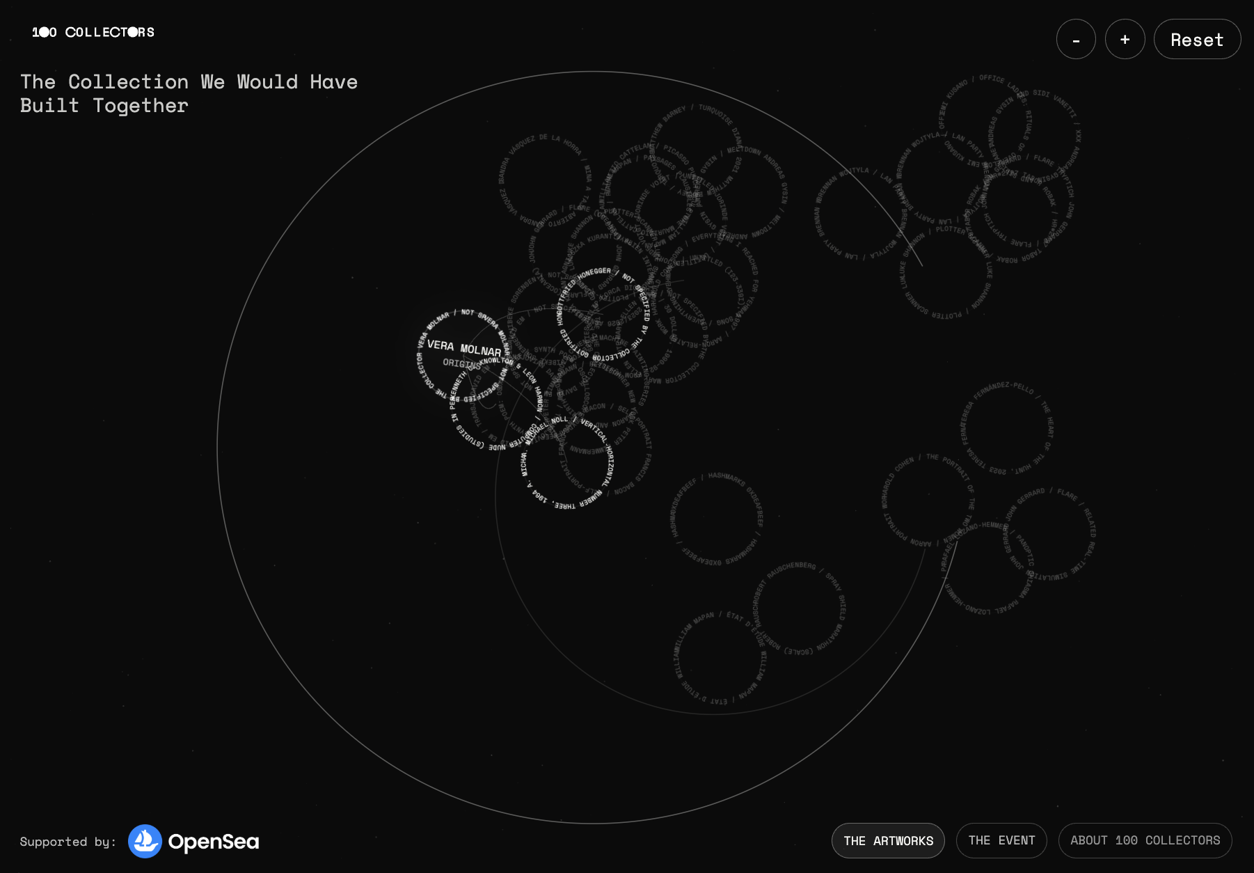 the collection we would have built together by 100 collectors supported by OpenSea