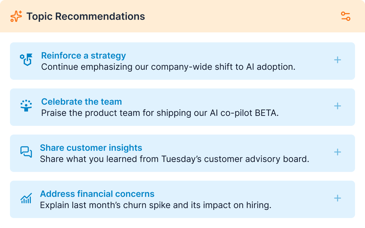 Image showing ExactTempo topic recommendations