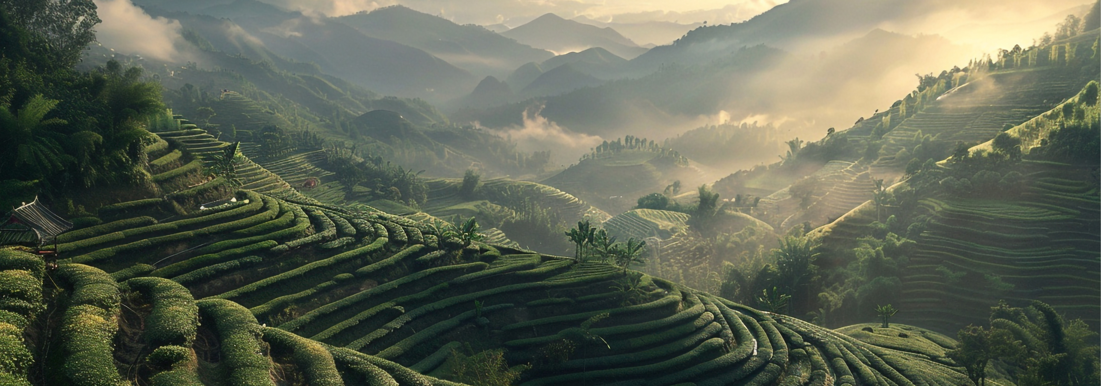 himalayan mountains and field