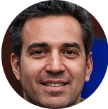 a man's face smiling