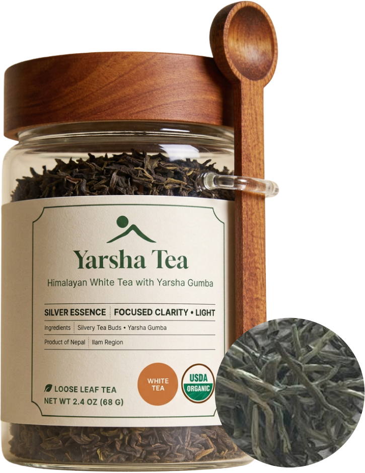tea in glass jar
