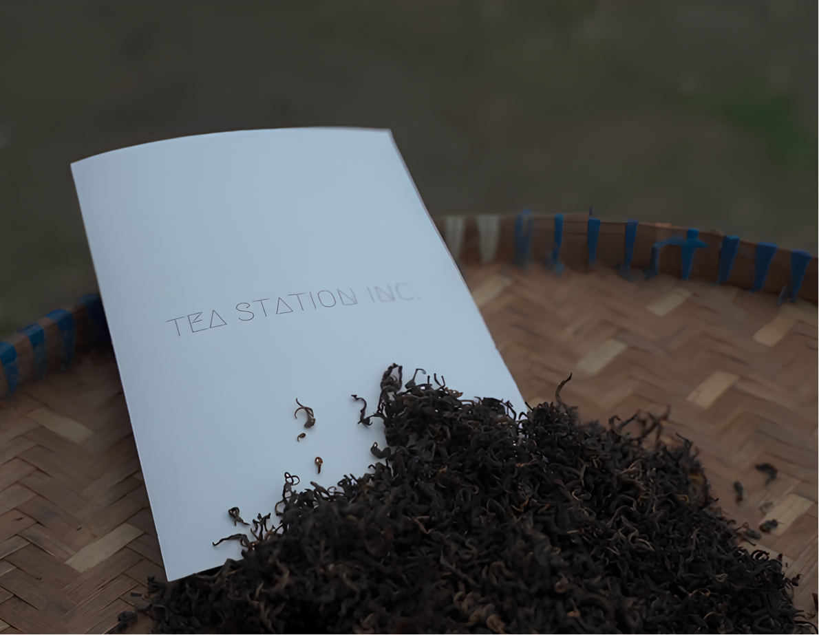 tea leaves on paper