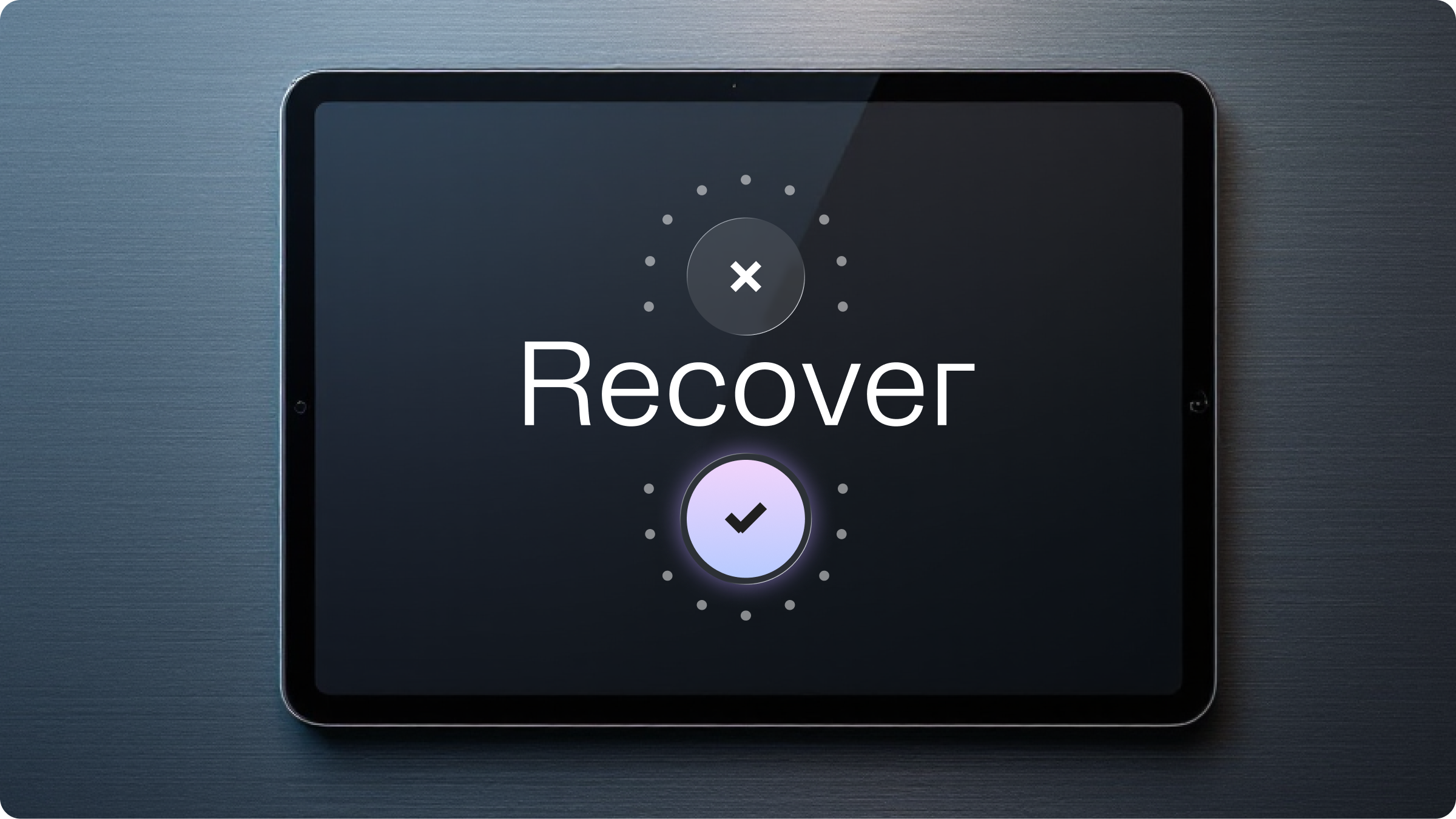 iPad showing CoinCover Recover