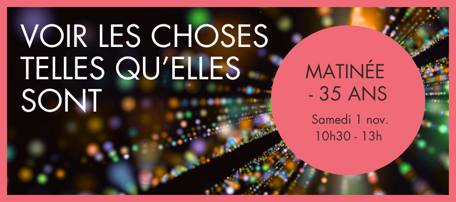 Affiche annonçant une matinée de bouddhisme et de méditation pour les jeunes au Centre bouddhiste de Paris, sur le thème de la sagesse, méditation, pleine conscience et de la pratique bouddhiste.