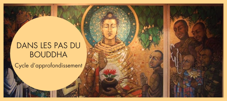 Image annonçant un cours d'approfondissement sur le bouddhisme la méditation et la plaine conscience au centre bouddhiste de paris