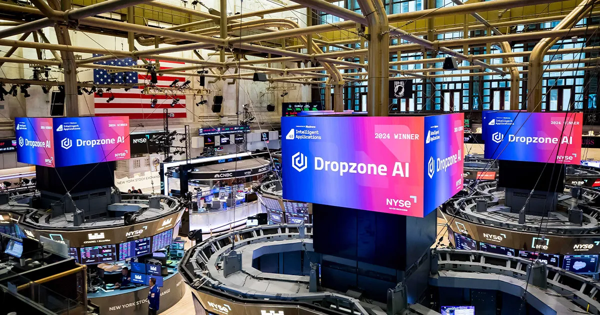 A large sign with the word "Dropzone" on it.