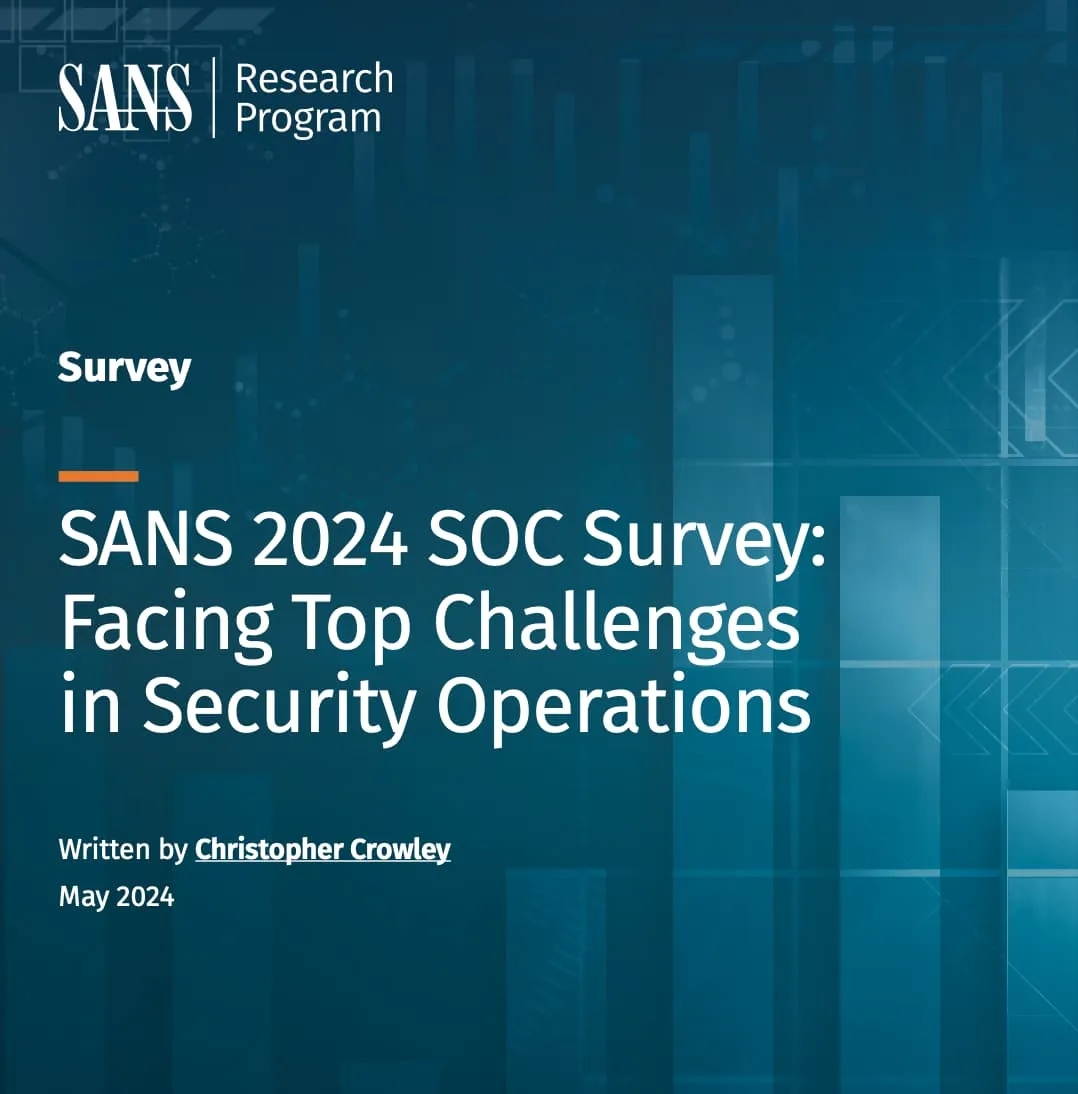 A blue background with a white and orange logo that says SANS Research Program.