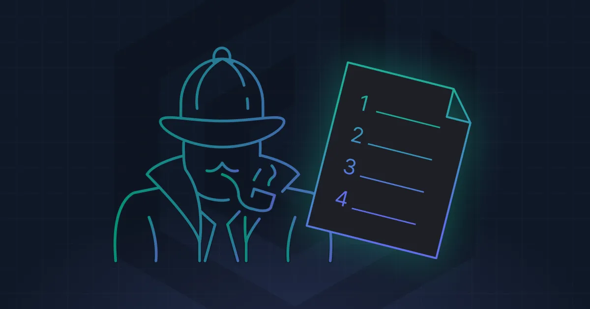 A cartoon man holding a piece of paper with the number 4 on it.