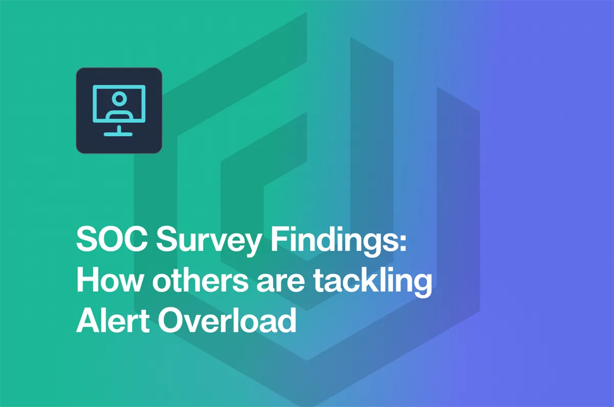 A blue and green image of a computer screen with the words "OCC Survey Findings: How Others Are Tackling Alert Overload".