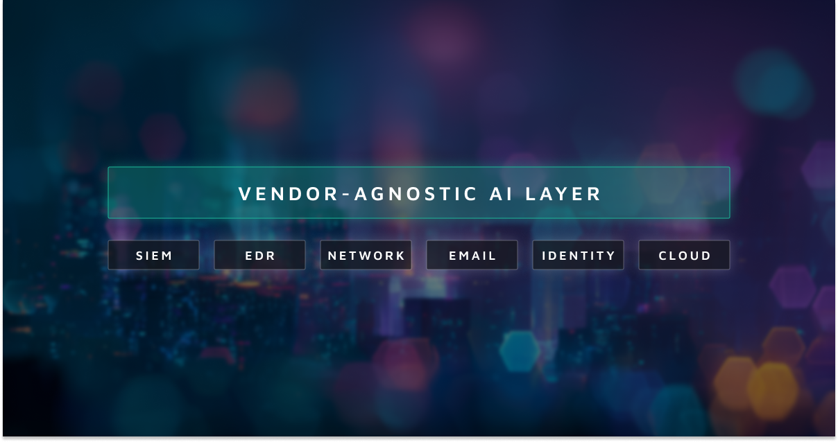 Unified vendor-agnostic AI layer connecting multiple security tools