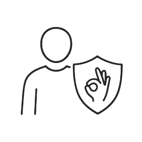 a person with a shield