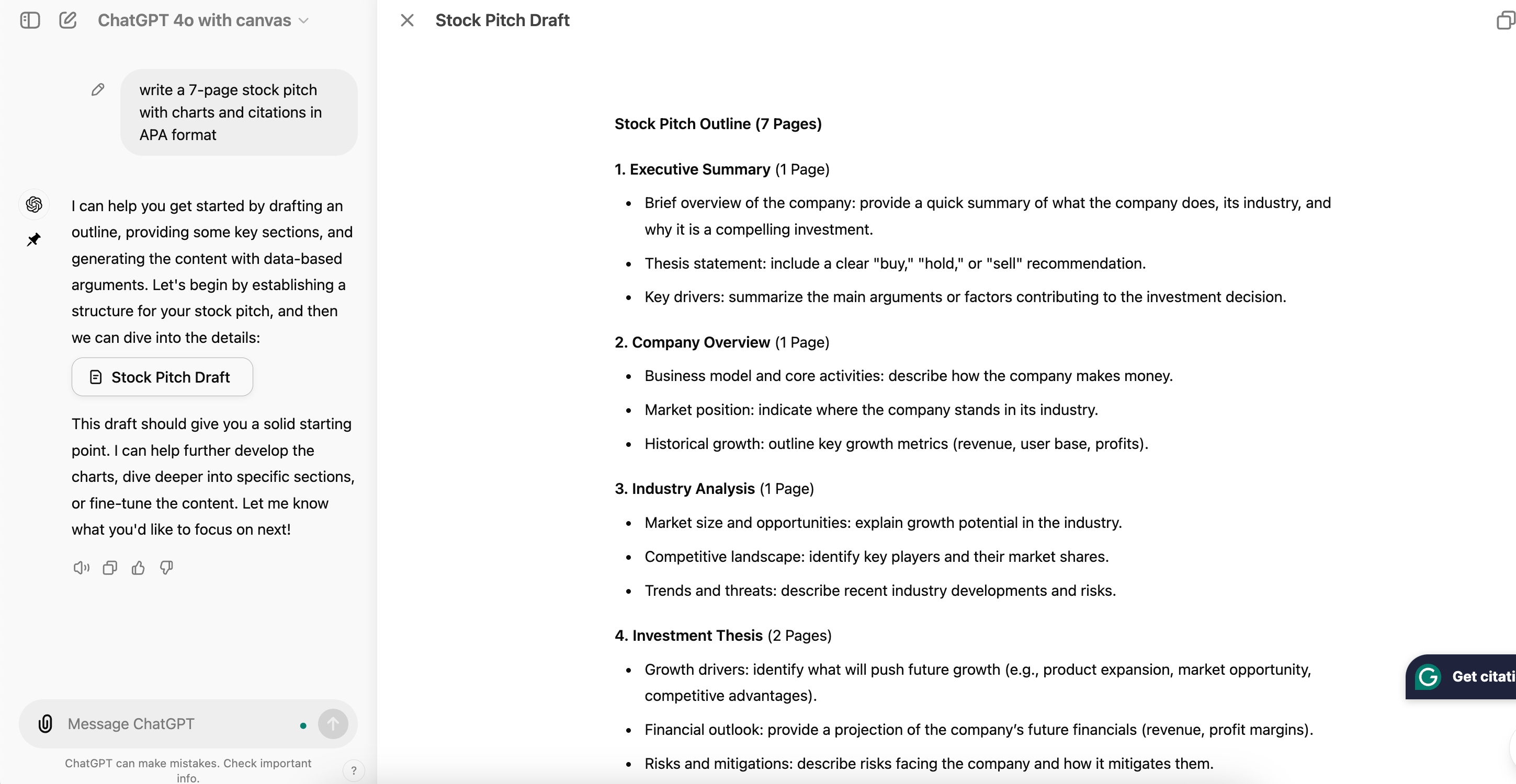 Stock Pitch Project for Finance 101 PaperGen AI