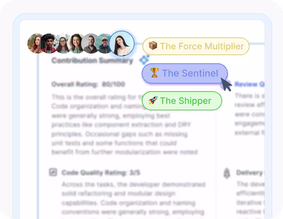 UI displaying a summary, key updates and risks of your latest release