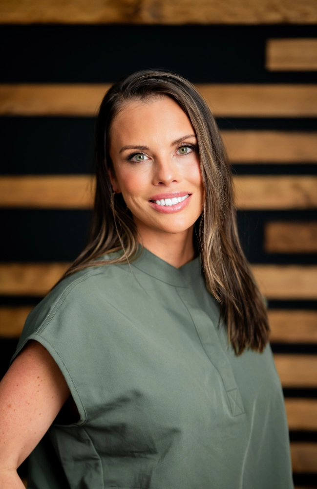 Krista Lazar, MD in scrubs