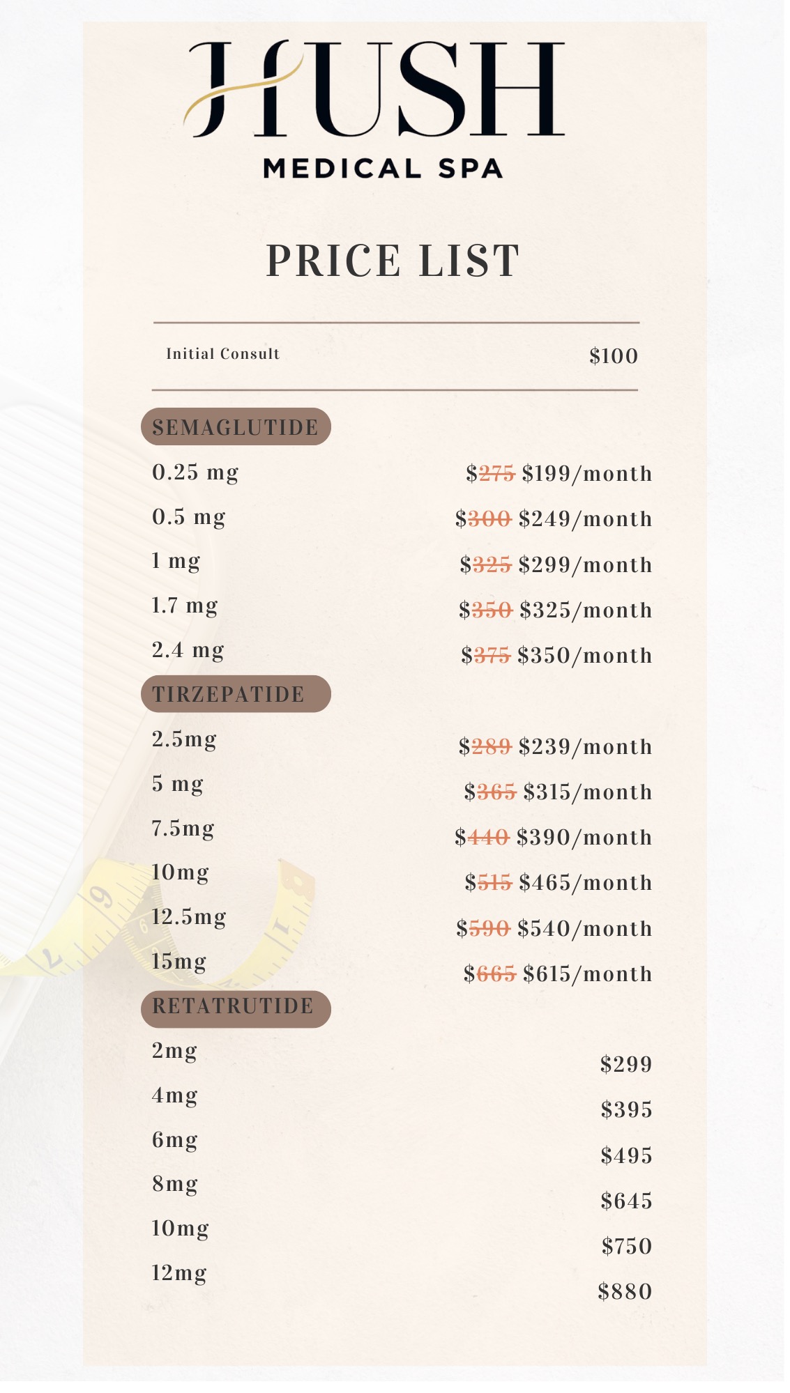 Weigyt loss pricing