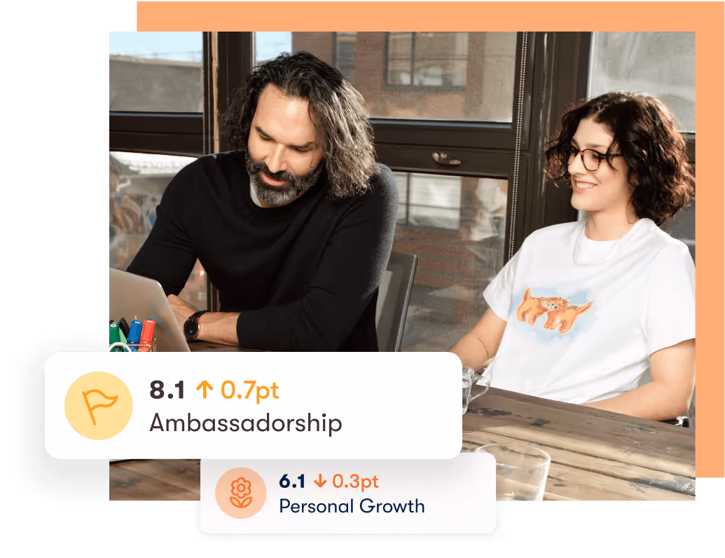 Manager and employee working together