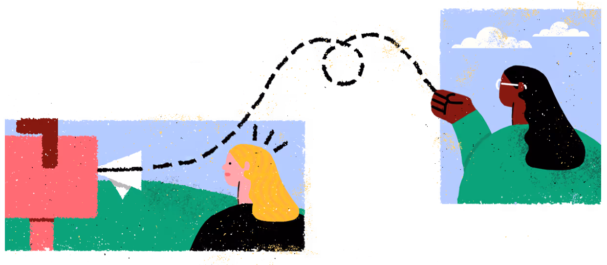  Image of a manager and his employee giving direction in the context of employee autonomy at work