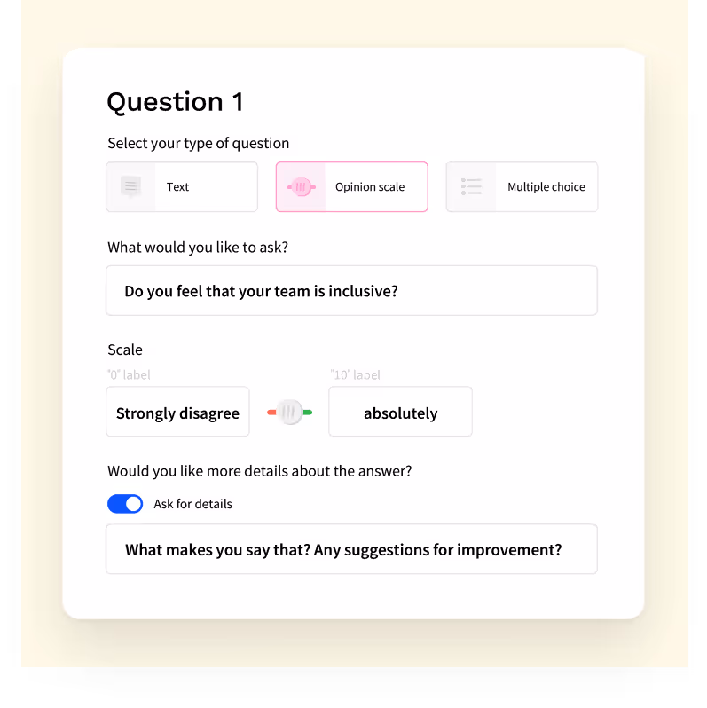 Screenshot of Officevibe's Custom Poll