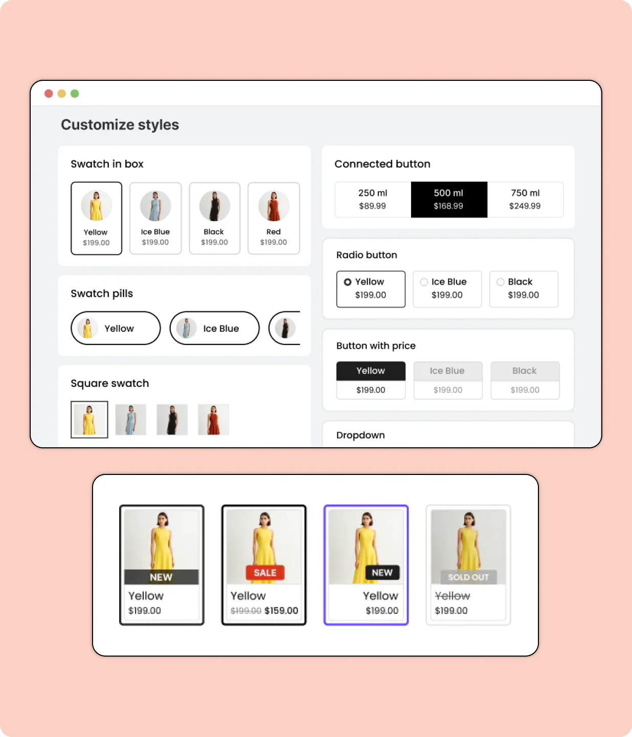 Split large product sets