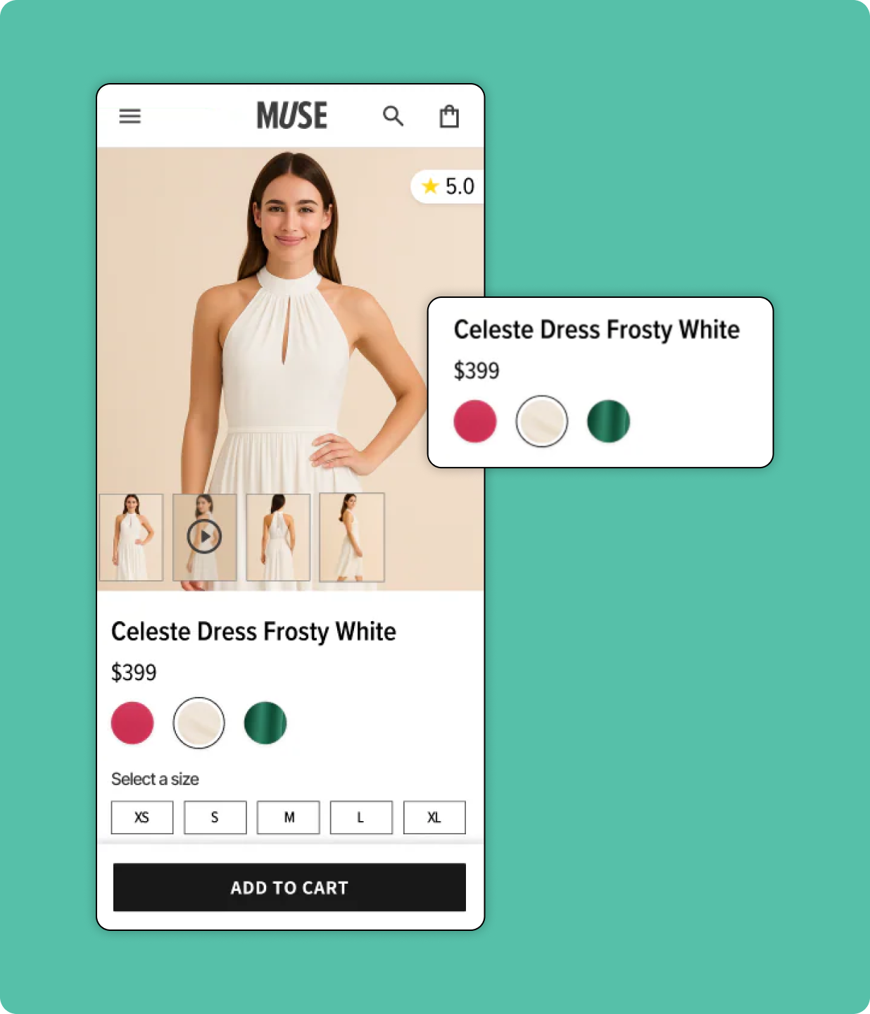Supports videos, 3D, color swatches & advanced selectors