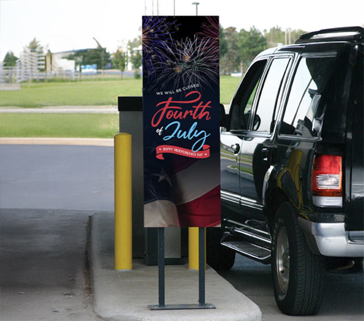 Systemax signage example