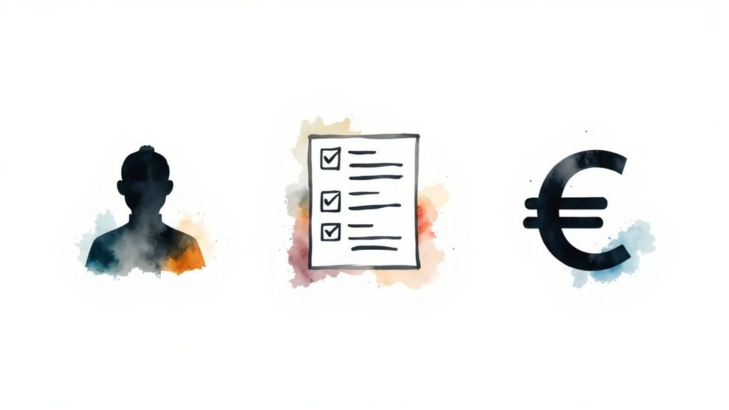 Un marteau de juge posé sur des documents, illustrant l'aspect légal d'un devis.