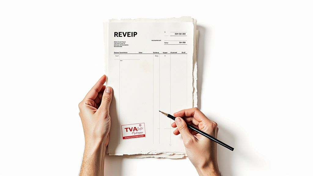 Personne analysant des documents financiers pour comprendre la TVA sur ses frais bancaires