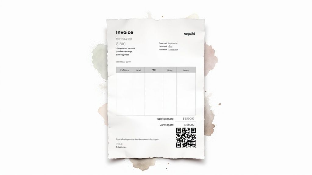 Facture avec Acquit sur Support Papier et Code-barres