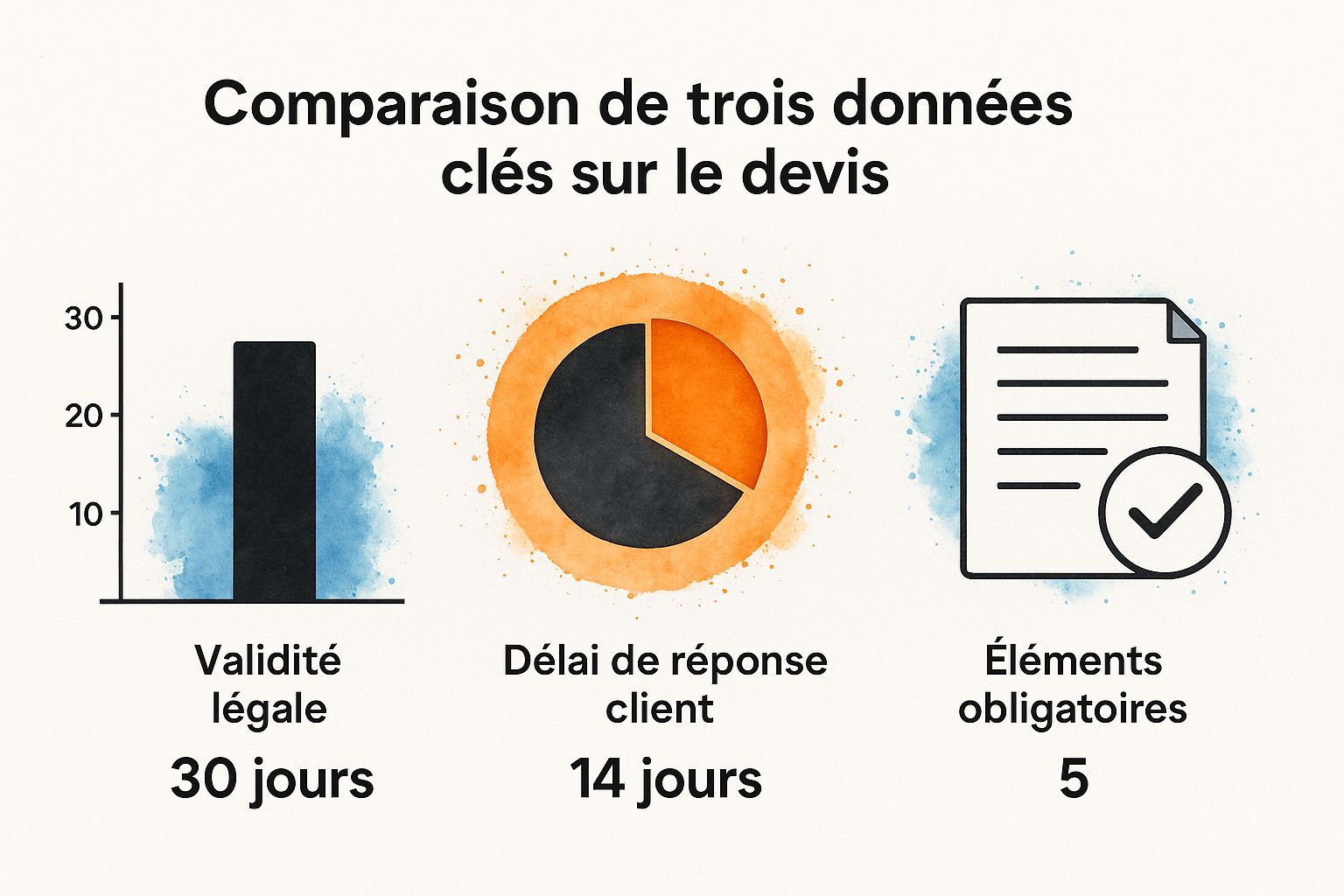 Infographic about facture et devis