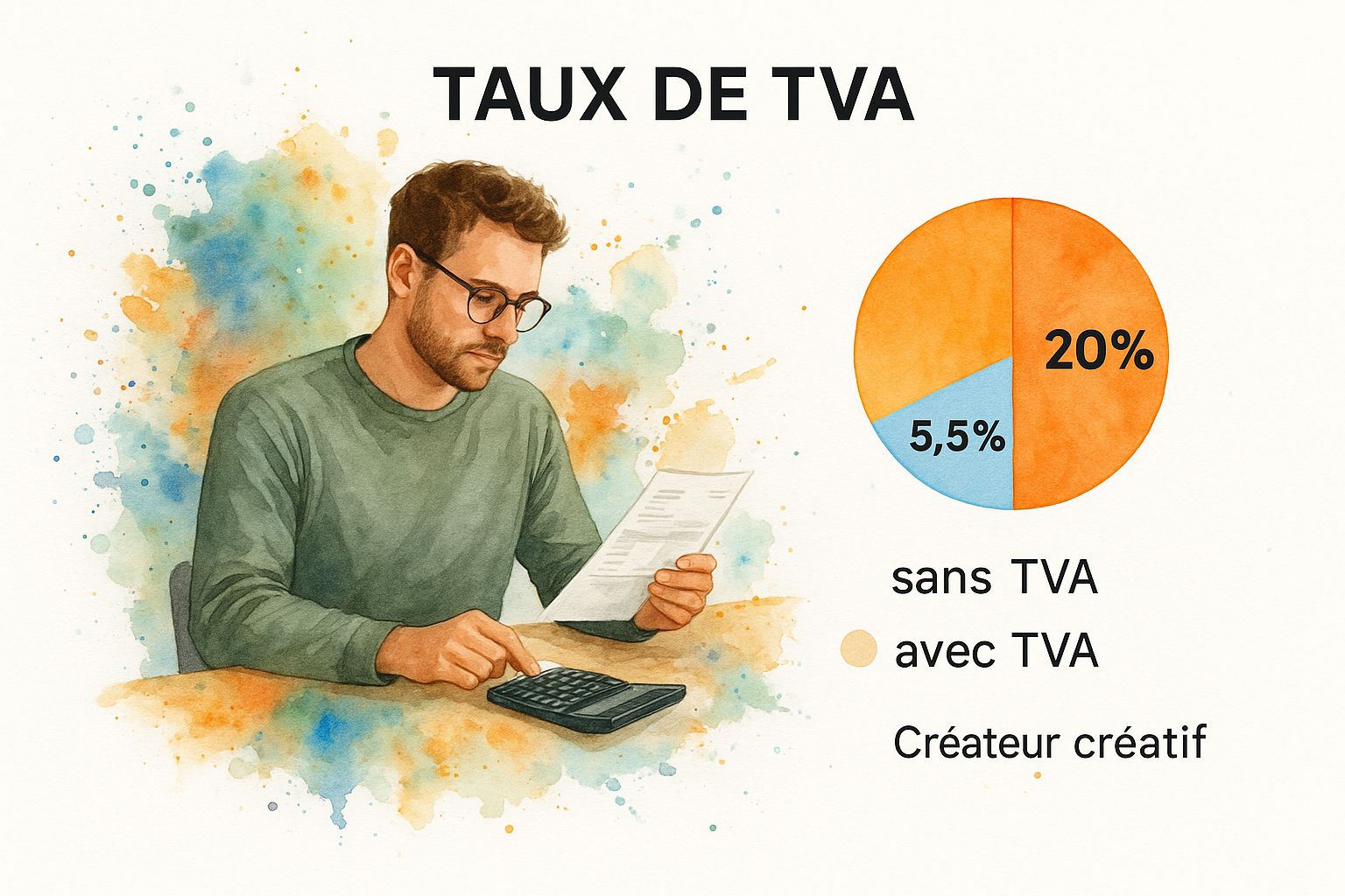 Infographie about facture auto entrepreneur tva