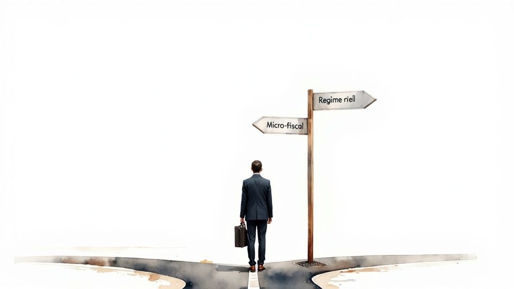 Un entrepreneur examinant des documents financiers dans un bureau moderne et lumineux.