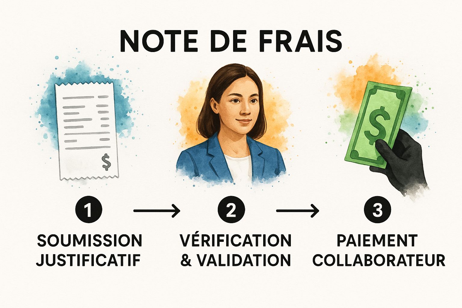 Infographic about comptabilisation des notes de frais