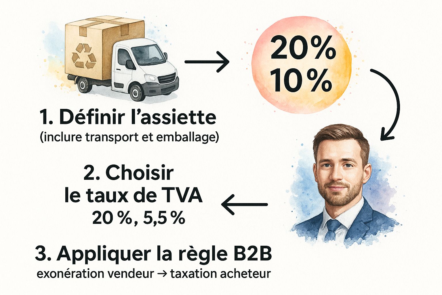 Infographic about calcul tva intracom