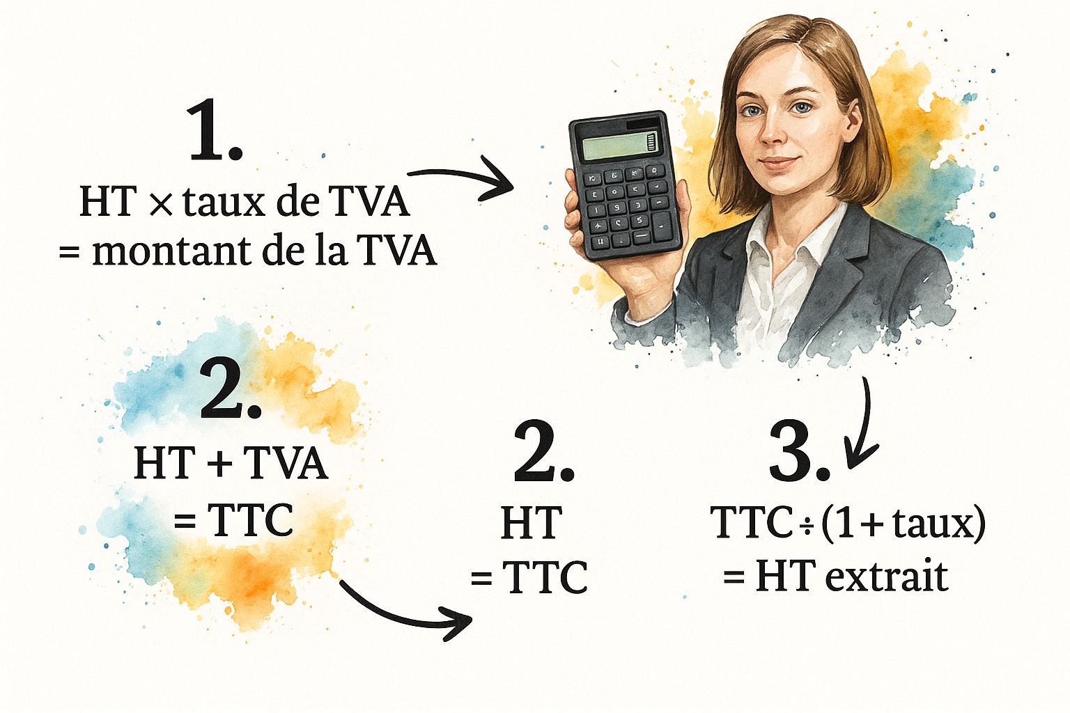 Infographic about calcul taux de tva