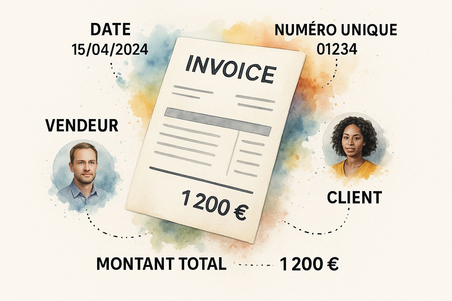 Infographic about facture auto entrepreneur mentions obligatoires