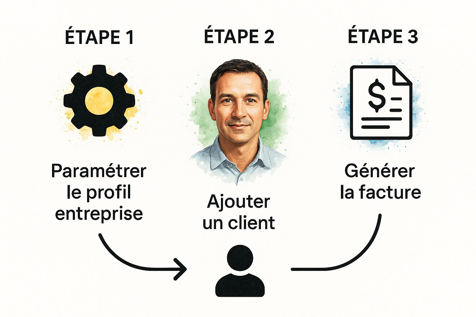 Infographic about faire une facture en ligne