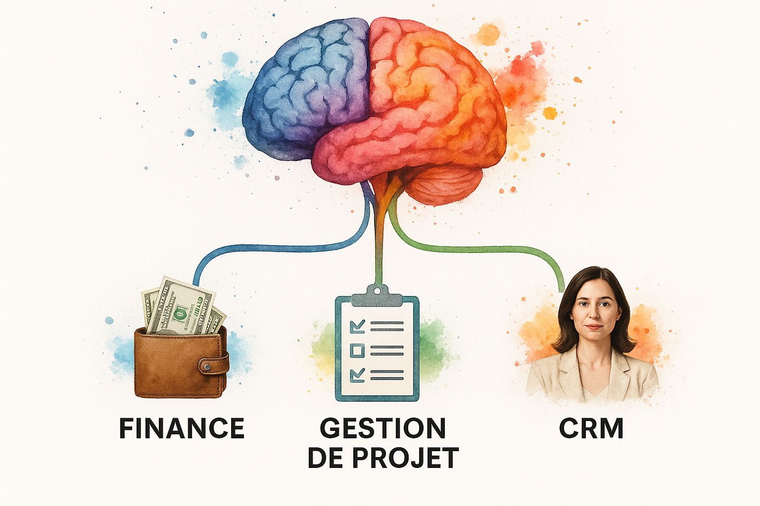 Infographie about logiciel de gestion d entreprise