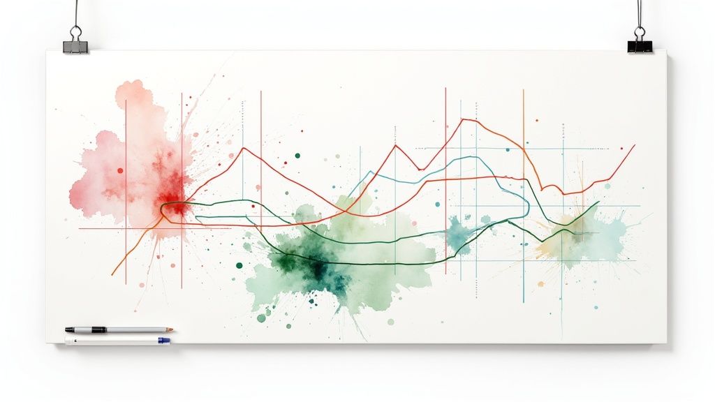 Un tableau de bord sur un écran d'ordinateur affichant des graphiques et des indicateurs de performance clés (KPI) liés à la gestion des stocks, comme les niveaux de stock, les ventes et les tendances.