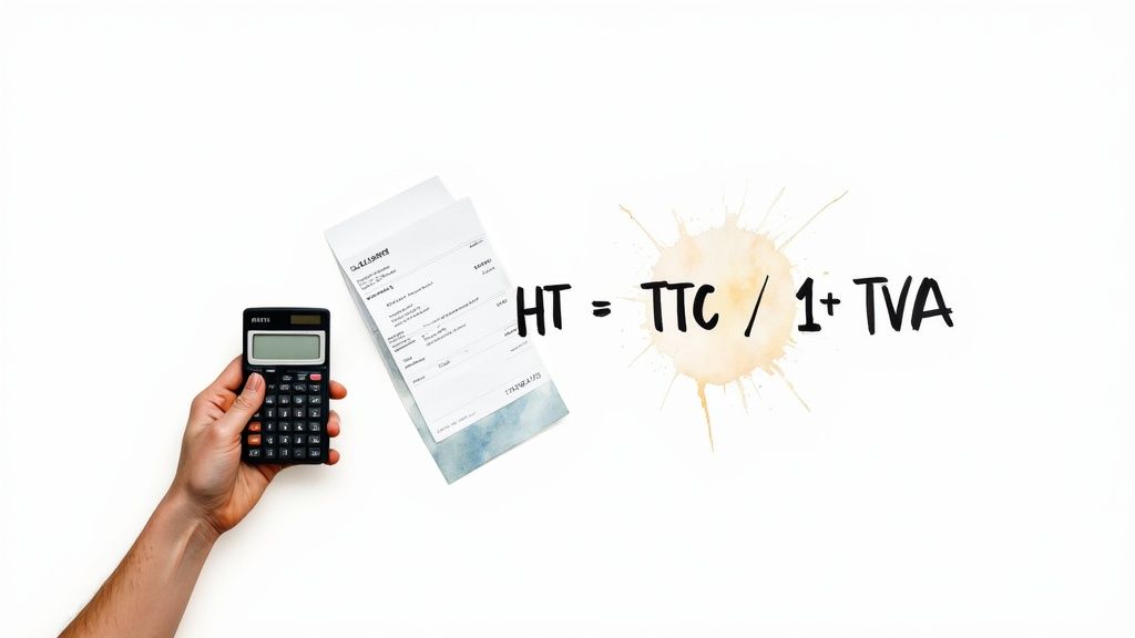 Calculatrice et documents comptables sur un bureau