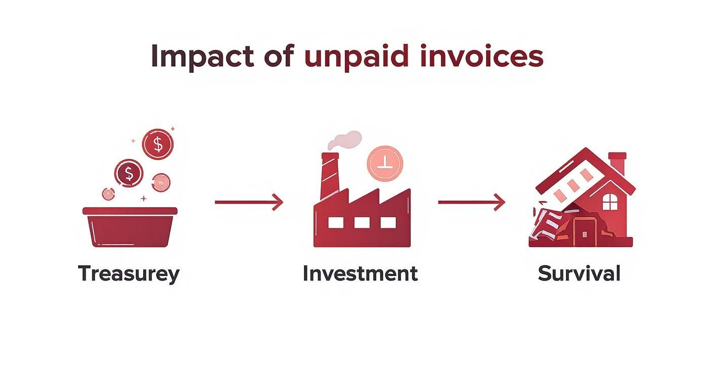 Infographic about facture impayée que faire
